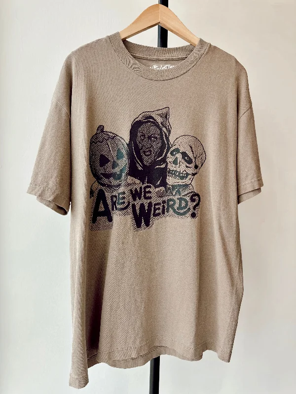 are we weird? halloween t shirt