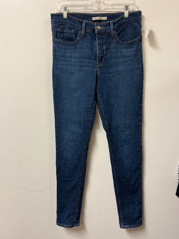 Jeans Skinny By Levis In Blue Denim, Size: 10