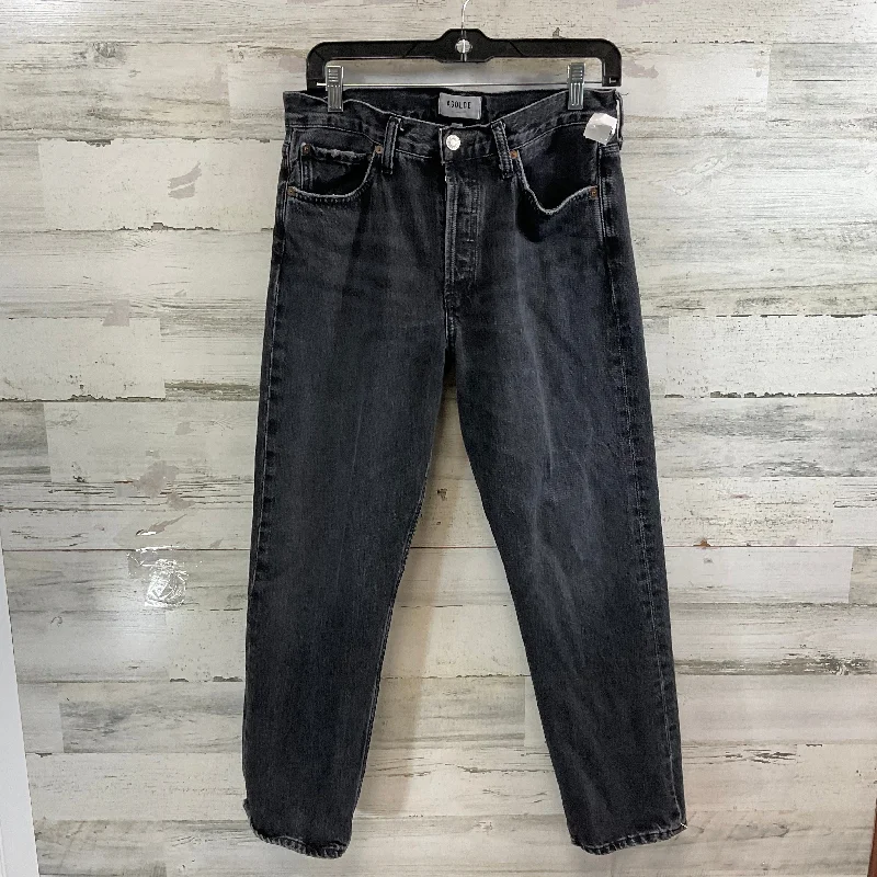 Jeans Straight By Agolde In Black Denim, Size: 2