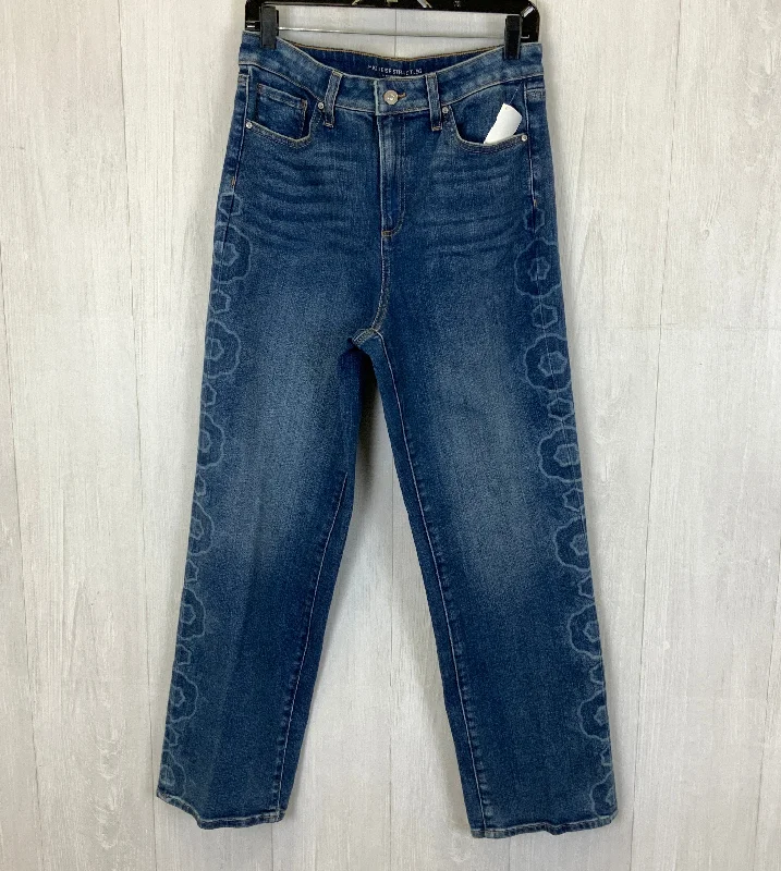 Jeans Straight By Chicos In Blue Denim, Size: 10