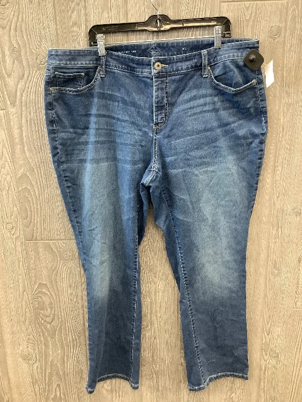 Jeans Straight By St Johns Bay In Blue Denim, Size: 20