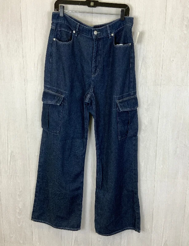 Jeans Wide Leg By Loft In Blue Denim, Size: 12