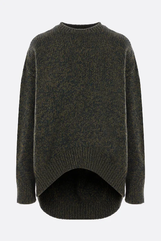 trompe l'oeil wool blend oversized pullover