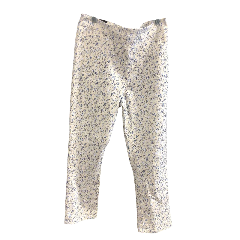 Pants Cropped By Mario Serrani In Blue & White, Size: L