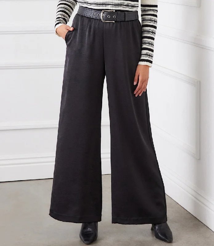 Wide Leg Satin Pants