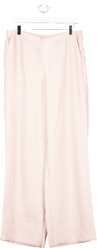 Zara Pink Wide Leg Trousers UK L