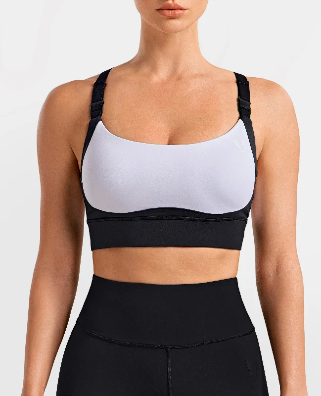 Vivid Fit Sports Bra - Black and White