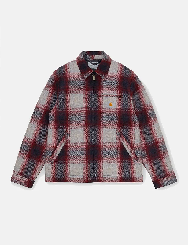 Carhartt-WIP Detroit Vermont Jacket (Vermont Check) - Dark Navy/Bordeaux