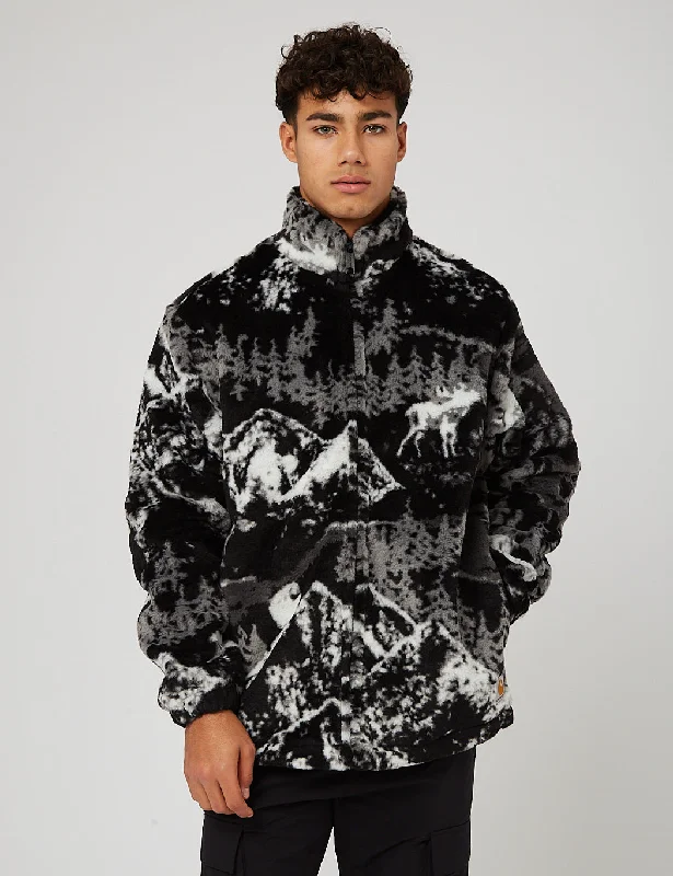 Carhartt-WIP High Plains Liner Fleece Jacket - Black Jacquard