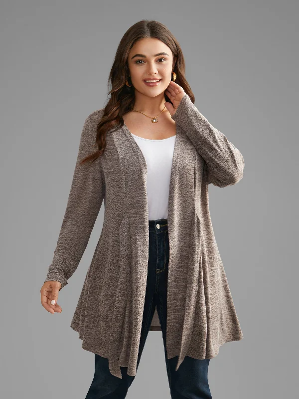 Heather Tie Knot Knit Coat