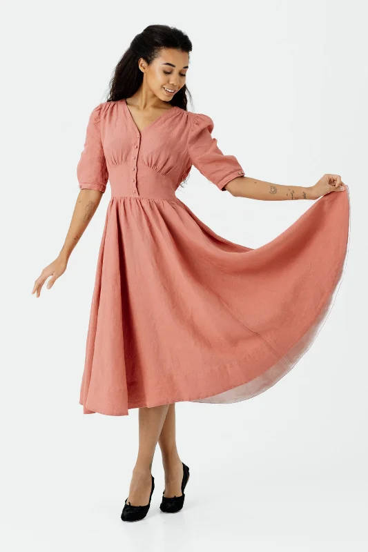 Diane Dress, Puffed Sleeve