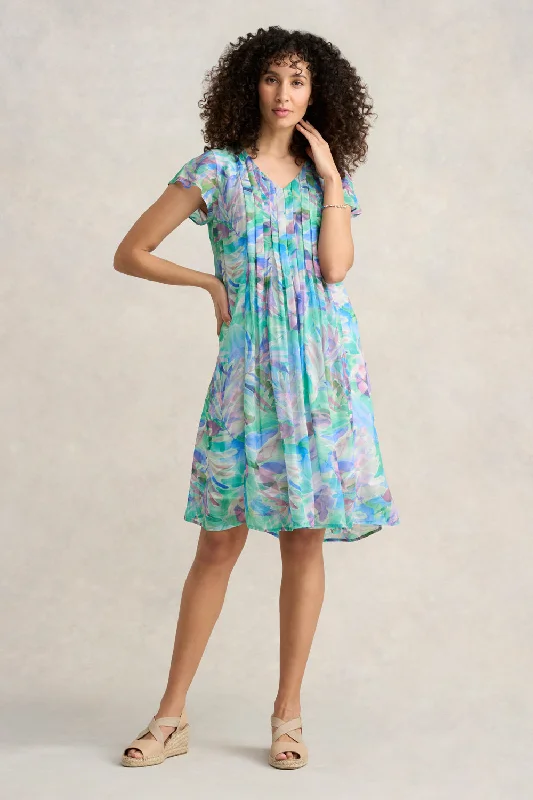 Flutter Sleeve Print Dress