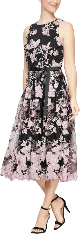 Alex Evenings 52171186 Sleeveless Midi Cocktail Dress