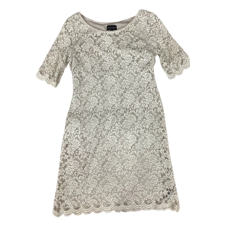 Dress Casual Midi By Connected Apparel In Cream, Size: M