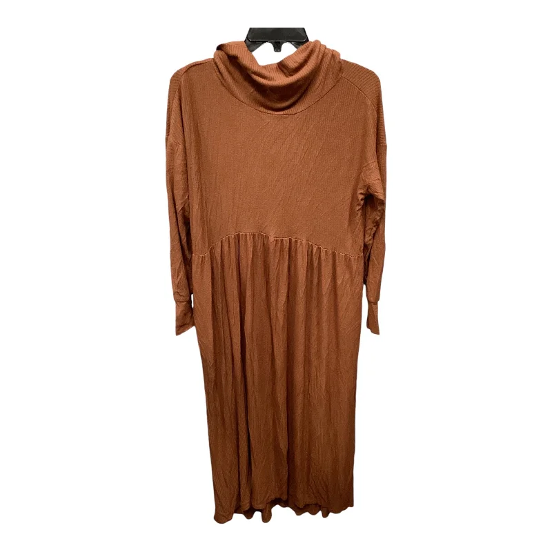 Dress Casual Midi By Dolan Left Coast In Brown, Size: Xs