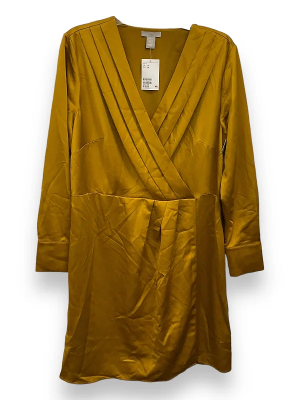 Dress Casual Midi By H&m In Yellow, Size: M