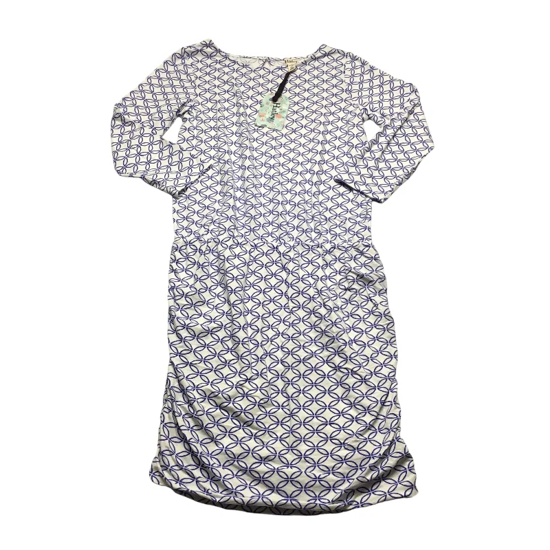 Dress Casual Midi By Hatley In Blue & White, Size: S