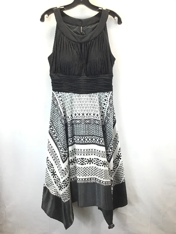 Dress Casual Midi By Melrose And Market In Black & White, Size: Xl