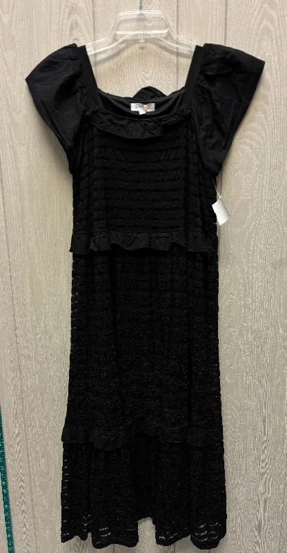 Dress Casual Midi By Polygram In Black, Size: L