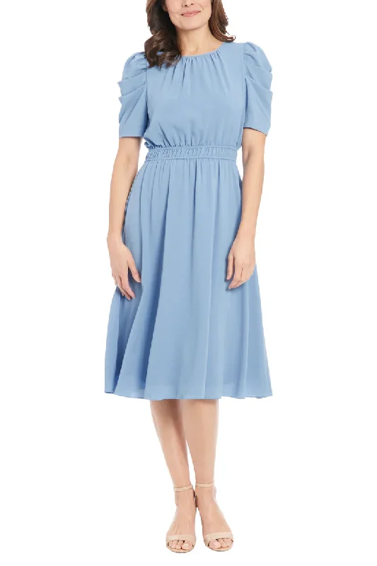 London Times T7542M Short Cocktail Midi Length Dress