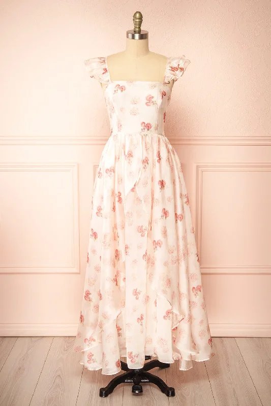 Braelyn | Pink Floral Maxi Dress