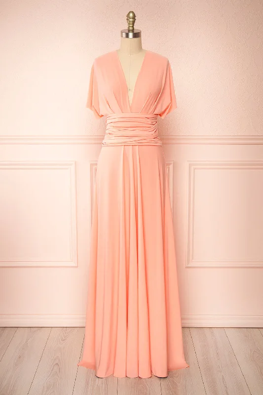 Violaine Coral | Convertible Maxi Dress