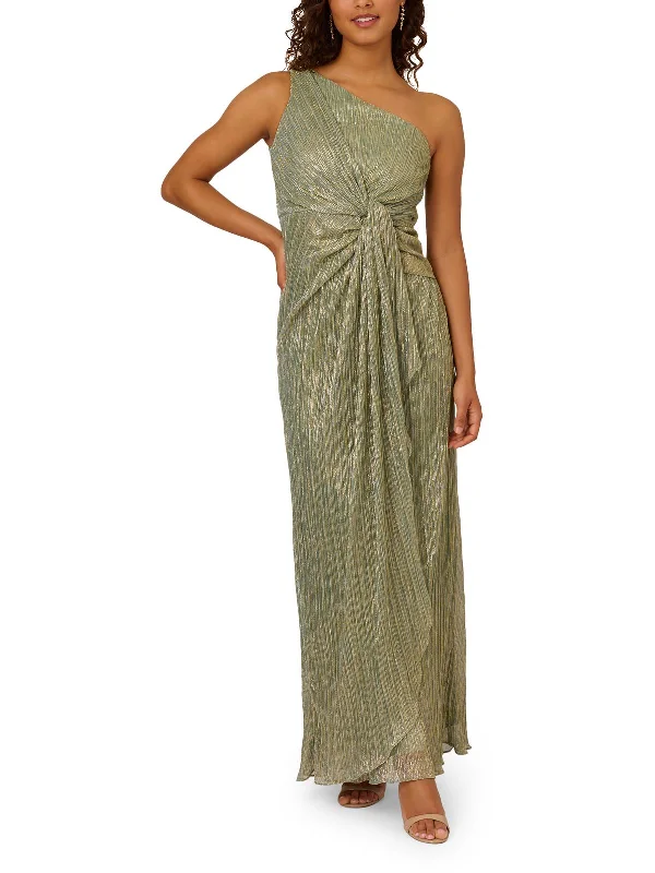 Stardust Womens Metallic Long Evening Dress