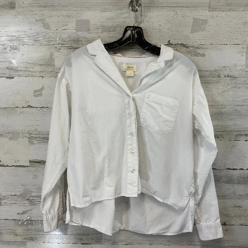 Blouse Long Sleeve By Maeve In White, Size: Xs