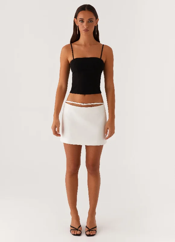 Concrete Jungle Mini Skirt - Off White