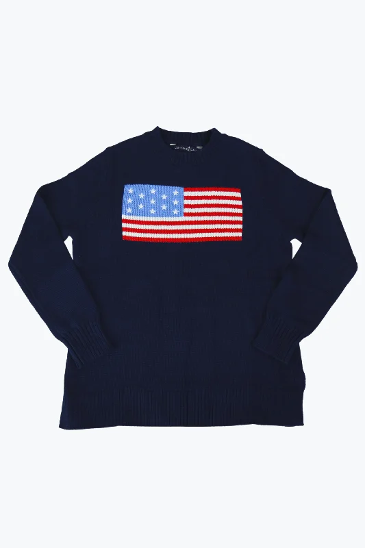 Navy Casual Crew Flag Sweater