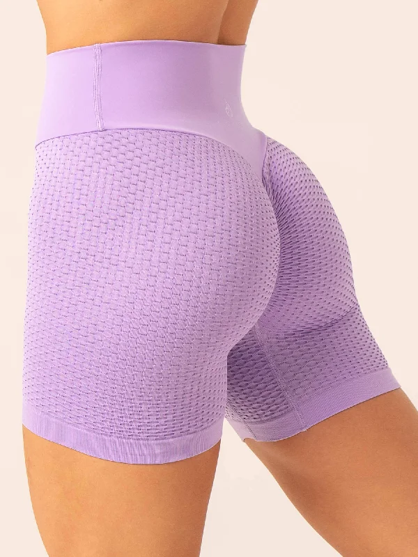 Honeycomb Scrunch Seamless Shorts - Lavender