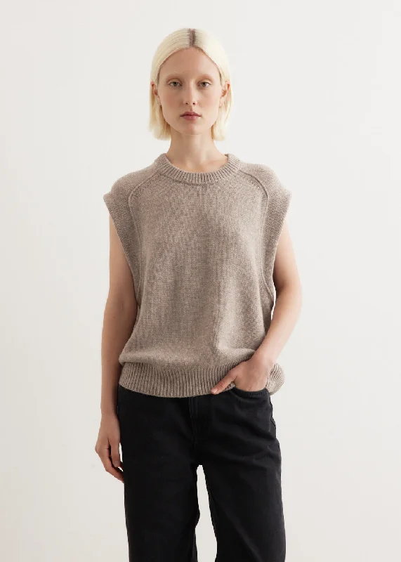 Sleeveless Boxy Sweater Top